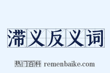 滞义反义词是什么意思的图片